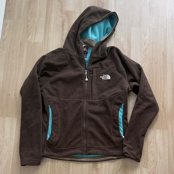 The North Face Jackets & Blazers - The North Face Brown and Teal Fleece Jacket